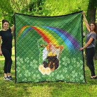 Celtic Harp Shamrock Republic of Ireland Quilt