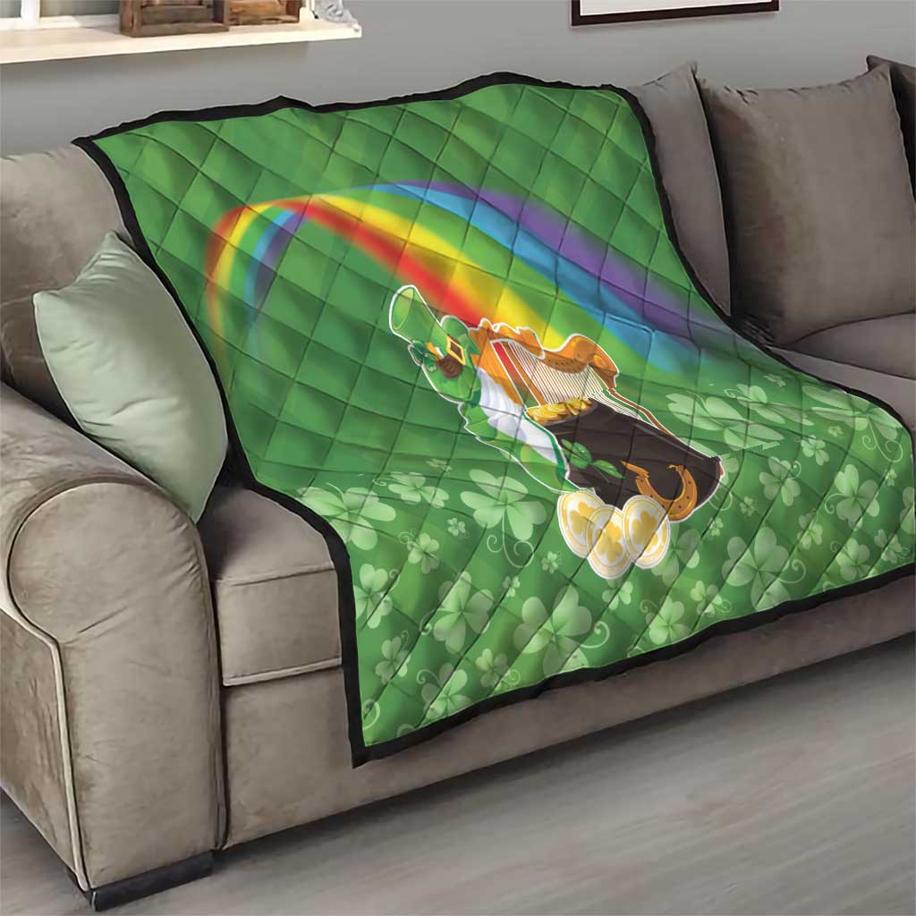 Celtic Harp Shamrock Republic of Ireland Quilt