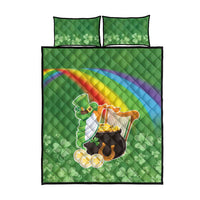 Celtic Harp Shamrock Republic of Ireland Quilt Bed Set