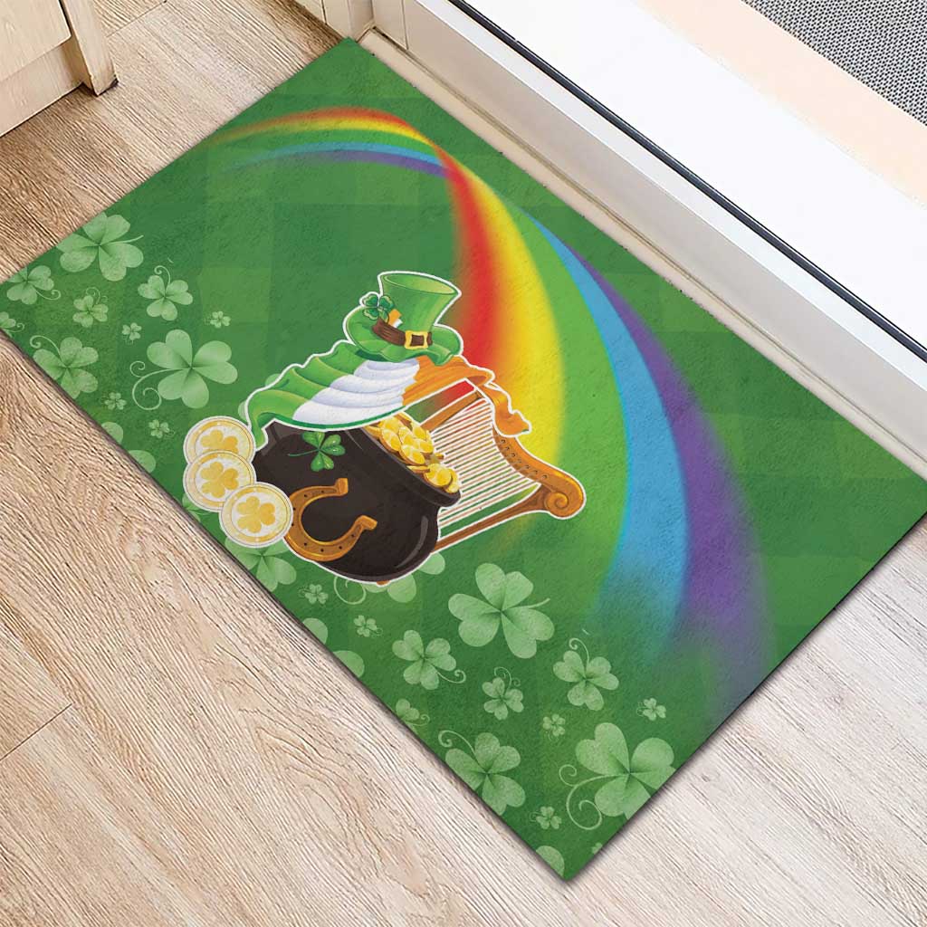 Celtic Harp Shamrock Republic of Ireland Rubber Doormat