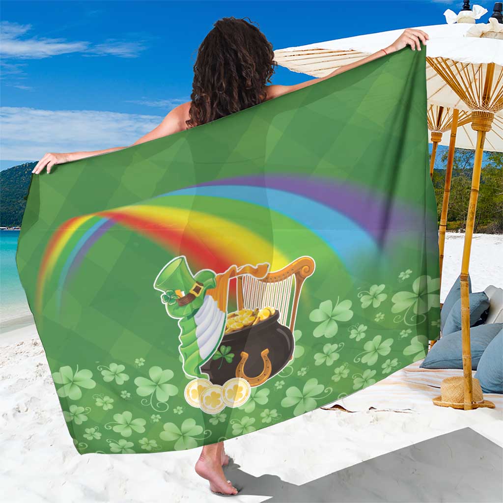 Celtic Harp Shamrock Republic of Ireland Sarong