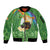 Celtic Harp Shamrock Republic of Ireland Sleeve Zip Bomber Jacket