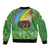 Celtic Harp Shamrock Republic of Ireland Sleeve Zip Bomber Jacket