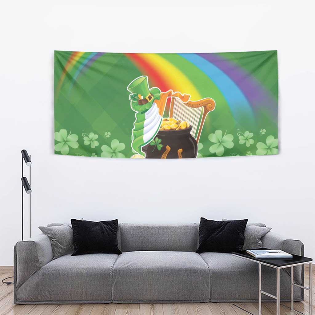 Celtic Harp Shamrock Republic of Ireland Tapestry