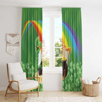 Celtic Harp Shamrock Republic of Ireland Window Curtain
