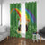 Celtic Harp Shamrock Republic of Ireland Window Curtain