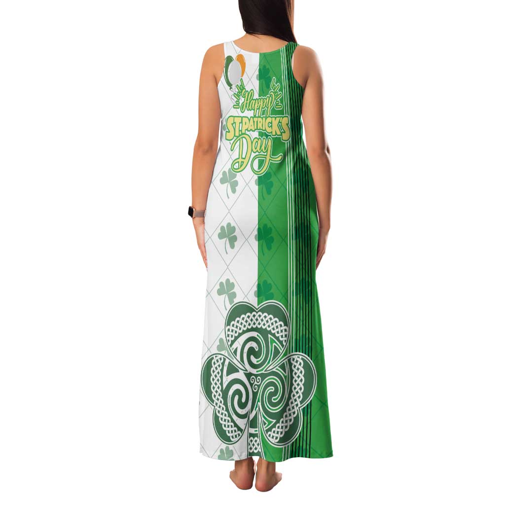 Ireland 17th March Saint Patrick's Day Family Matching Tank Maxi Dress and Hawaiian Shirt Irish Leprechaun with Shamrock