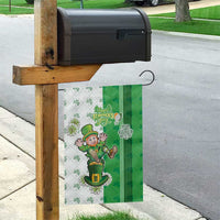Ireland 17th March Saint Patrick's Day Garden Flag Irish Leprechaun with Shamrock