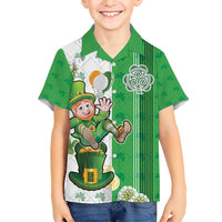 Ireland 17th March Saint Patrick's Day Hawaiian Shirt Irish Leprechaun with Shamrock