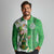 Ireland 17th March Saint Patrick's Day Long Sleeve Polo Shirt Irish Leprechaun with Shamrock