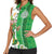 Ireland 17th March Saint Patrick's Day Women Sleeveless Polo Shirt Irish Leprechaun with Shamrock