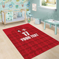 Custom Malta Football Jersey Go Champions Area Rug Red Style
