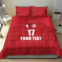 Custom Malta Football Jersey Go Champions Bedding Set Red Style