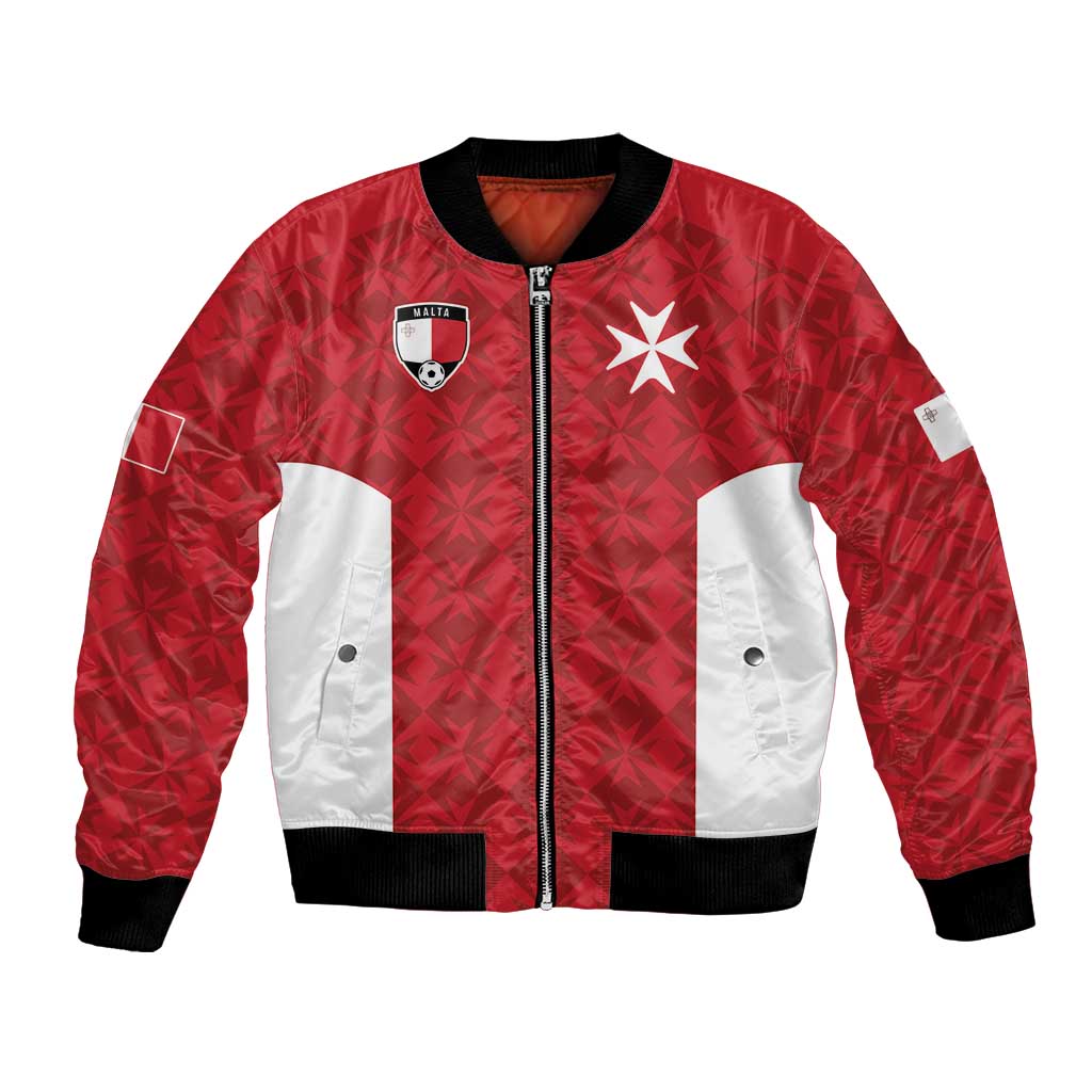Custom Malta Football Jersey Go Champions Bomber Jacket Red Style