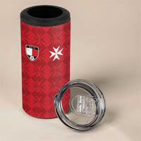 Custom Malta Football Jersey Go Champions 4 in 1 Can Cooler Tumbler Red Style
