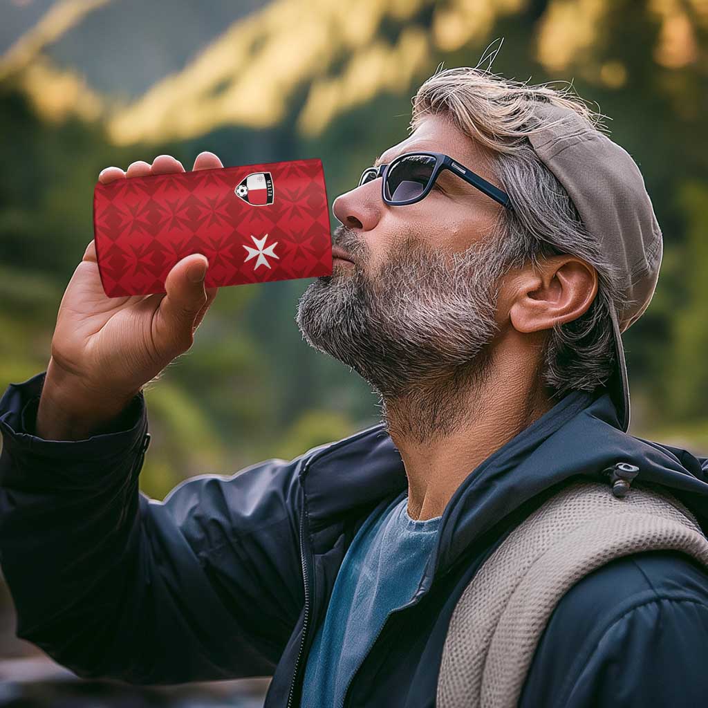 Custom Malta Football Jersey Go Champions 4 in 1 Can Cooler Tumbler Red Style