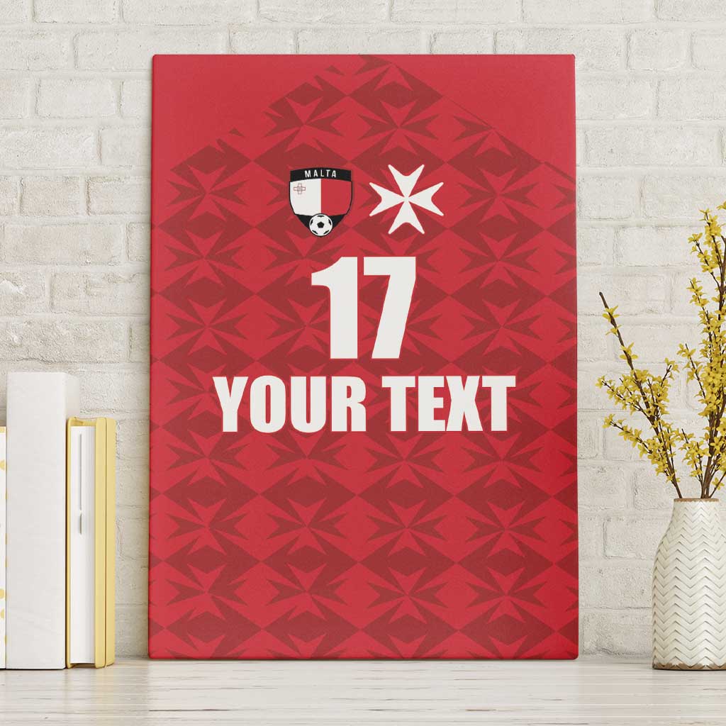 Custom Malta Football Jersey Go Champions Canvas Wall Art Red Style