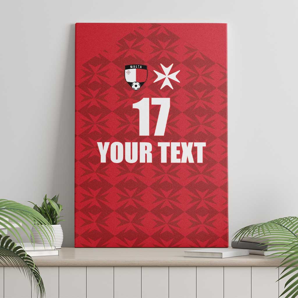 Custom Malta Football Jersey Go Champions Canvas Wall Art Red Style