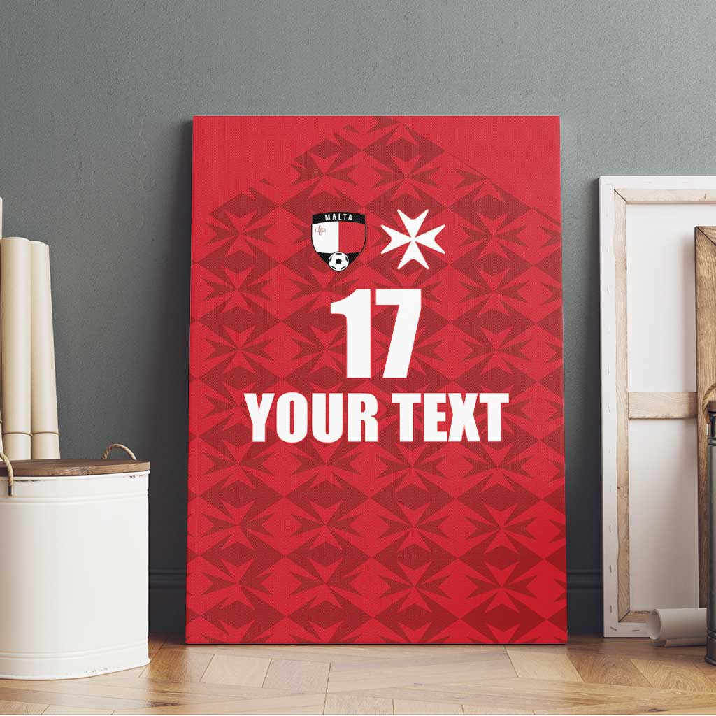 Custom Malta Football Jersey Go Champions Canvas Wall Art Red Style
