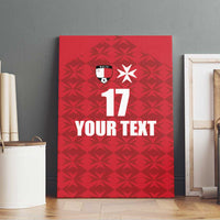Custom Malta Football Jersey Go Champions Canvas Wall Art Red Style