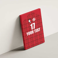 Custom Malta Football Jersey Go Champions Canvas Wall Art Red Style