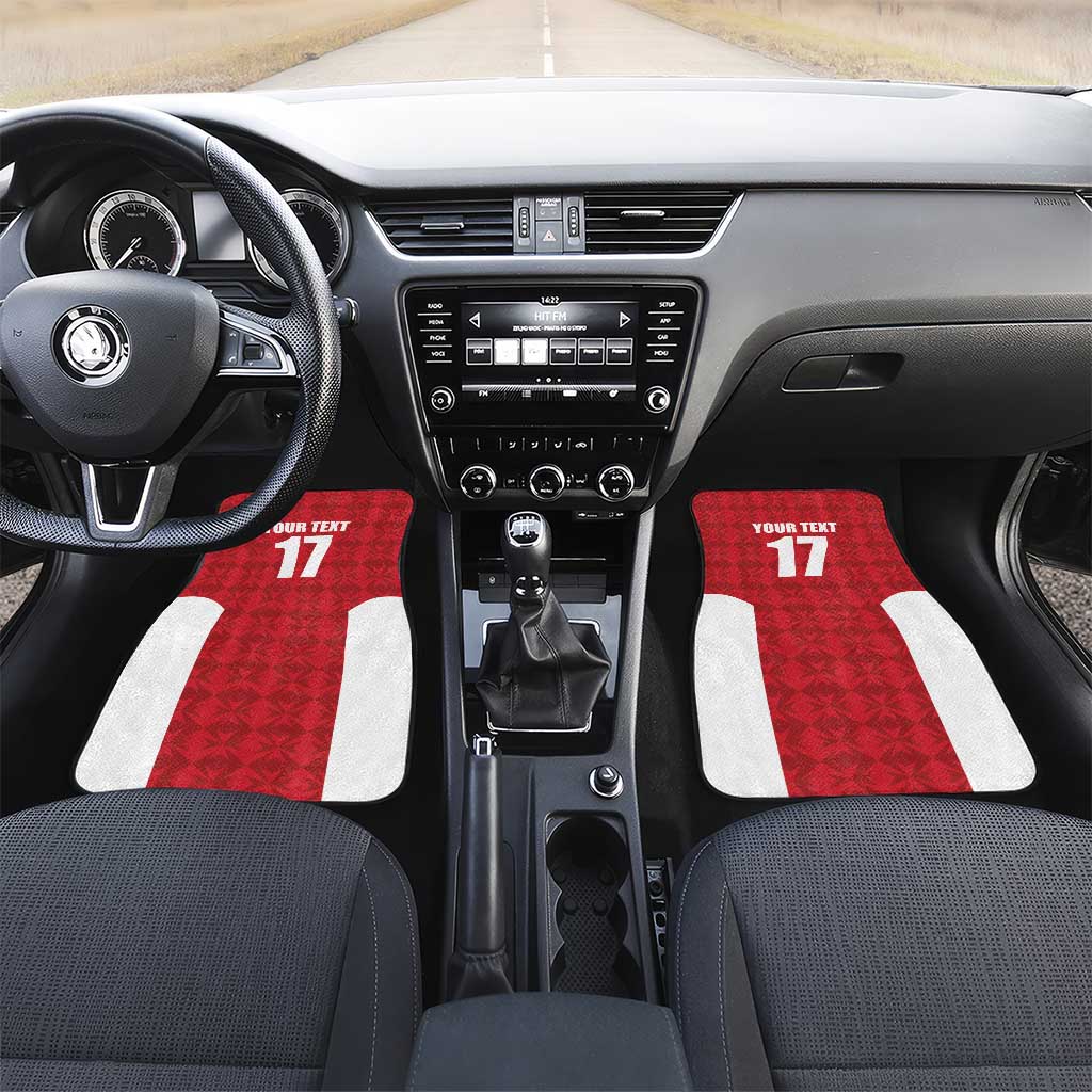 Custom Malta Football Jersey Go Champions Car Mats Red Style