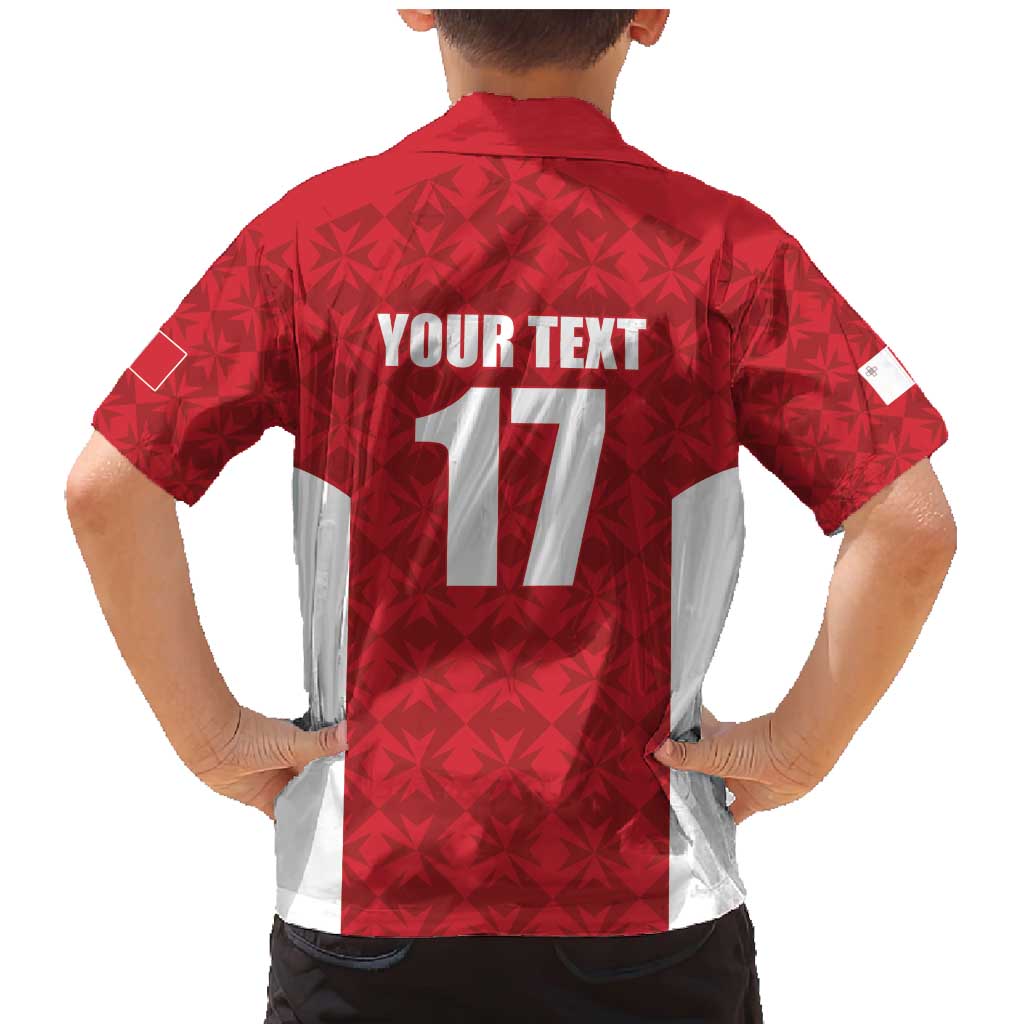 Custom Malta Football Jersey Go Champions Family Matching Mermaid Dress and Hawaiian Shirt Red Style