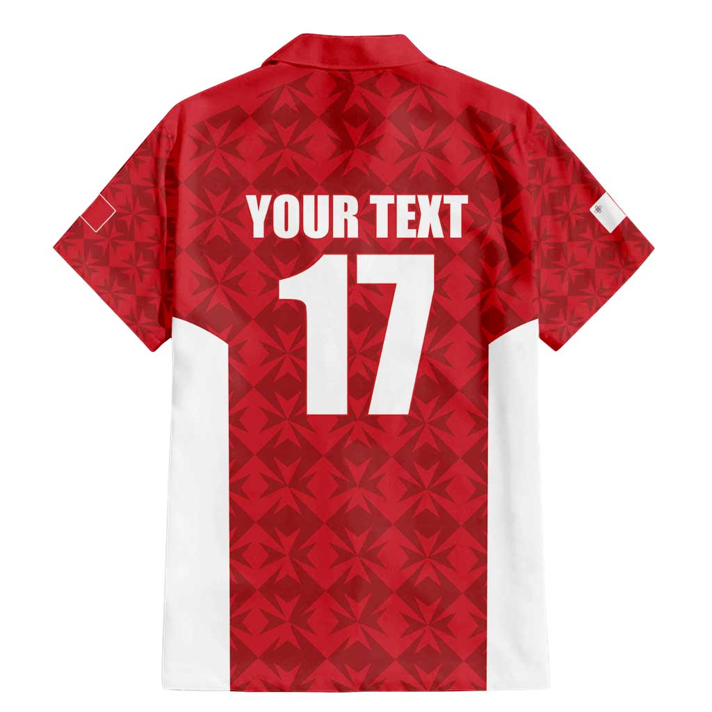 Custom Malta Football Jersey Go Champions Family Matching Mermaid Dress and Hawaiian Shirt Red Style