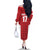 Custom Malta Football Jersey Go Champions Family Matching Off The Shoulder Long Sleeve Dress and Hawaiian Shirt Red Style