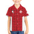 Custom Malta Football Jersey Go Champions Family Matching Off The Shoulder Long Sleeve Dress and Hawaiian Shirt Red Style