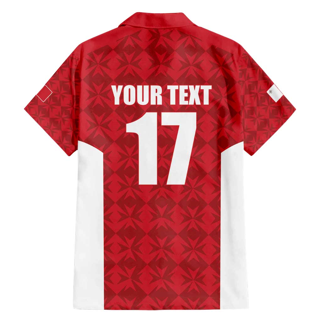 Custom Malta Football Jersey Go Champions Family Matching Puletasi and Hawaiian Shirt Red Style
