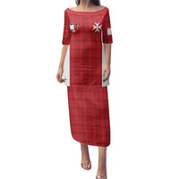 Custom Malta Football Jersey Go Champions Family Matching Puletasi and Hawaiian Shirt Red Style