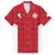 Custom Malta Football Jersey Go Champions Family Matching Short Sleeve Bodycon Dress and Hawaiian Shirt Red Style