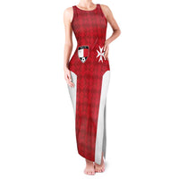 Custom Malta Football Jersey Go Champions Family Matching Tank Maxi Dress and Hawaiian Shirt Red Style