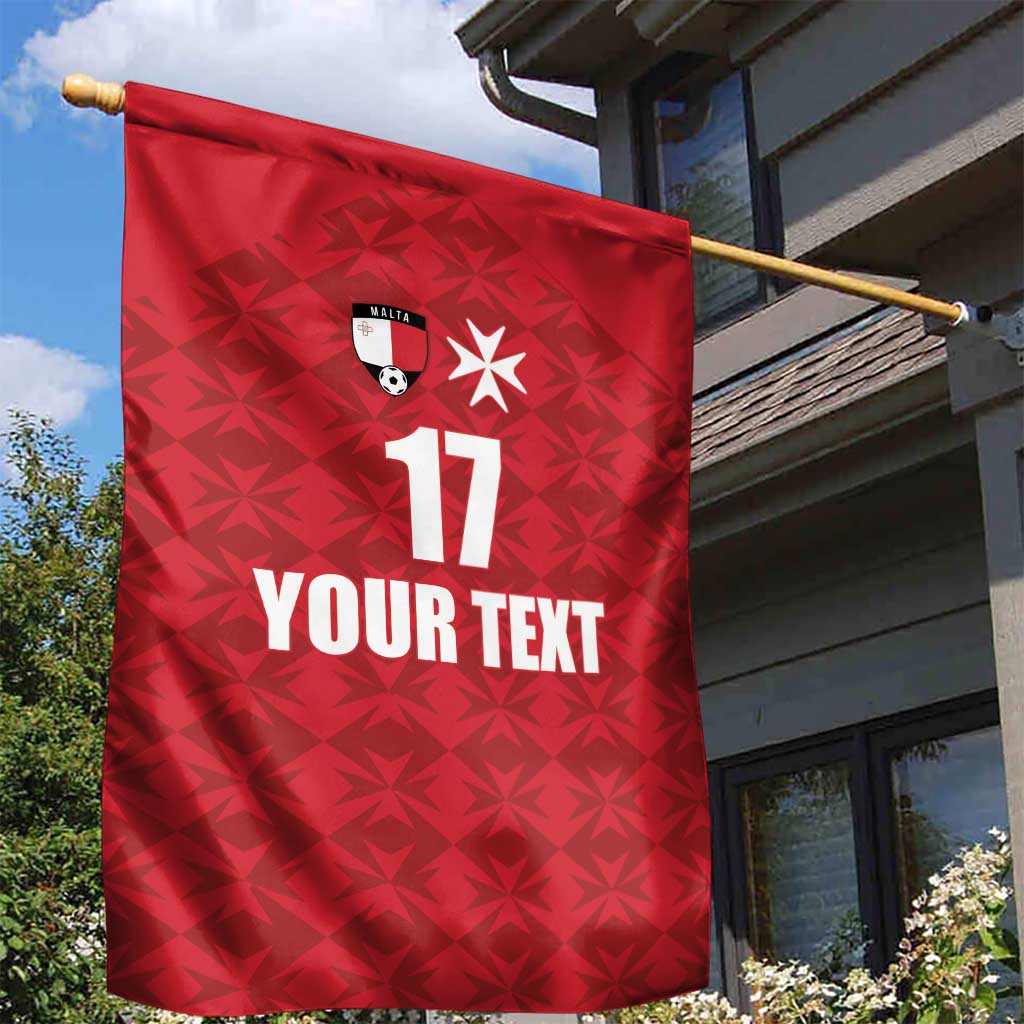 Custom Malta Football Jersey Go Champions Garden Flag Red Style