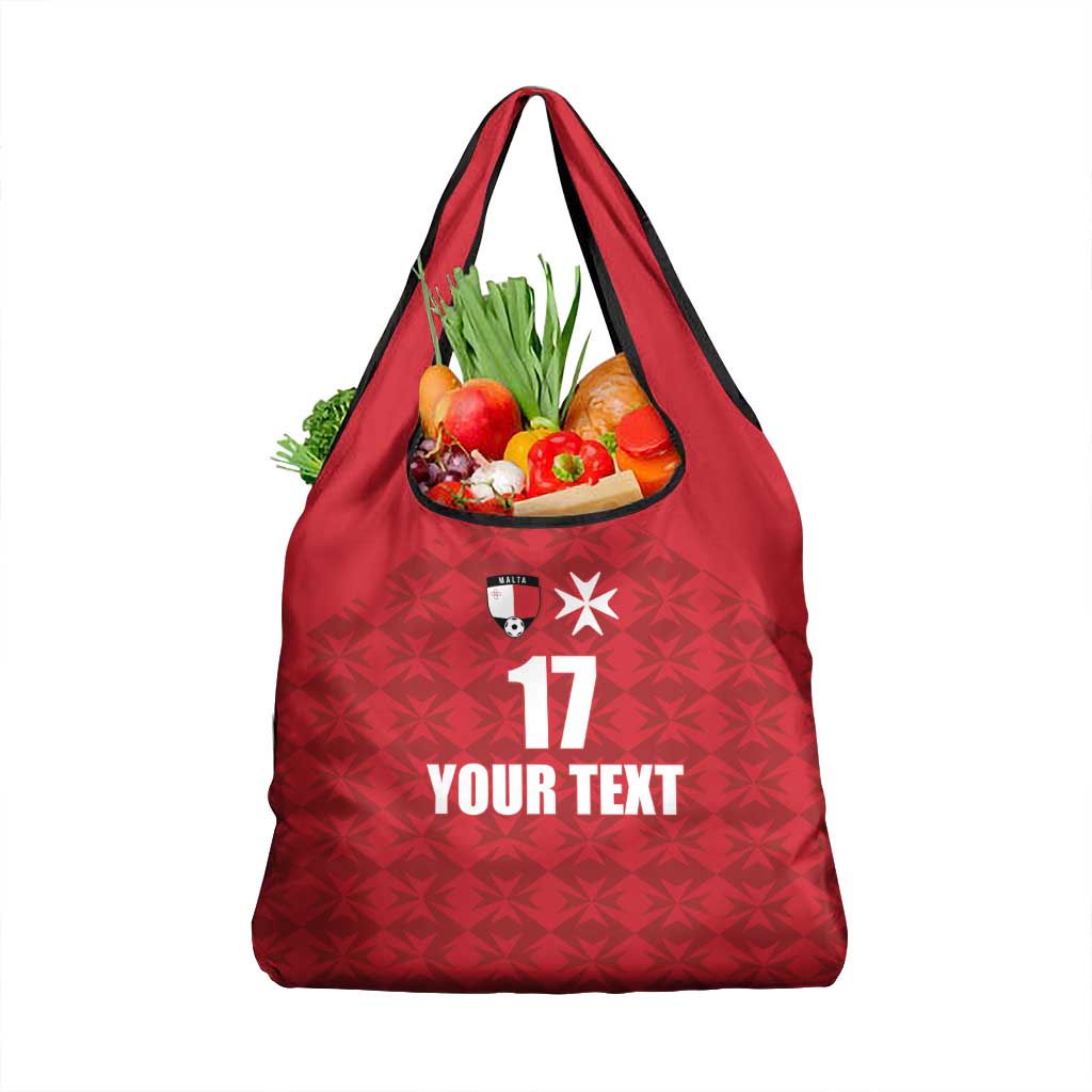 Custom Malta Football Jersey Go Champions Grocery Bag Red Style