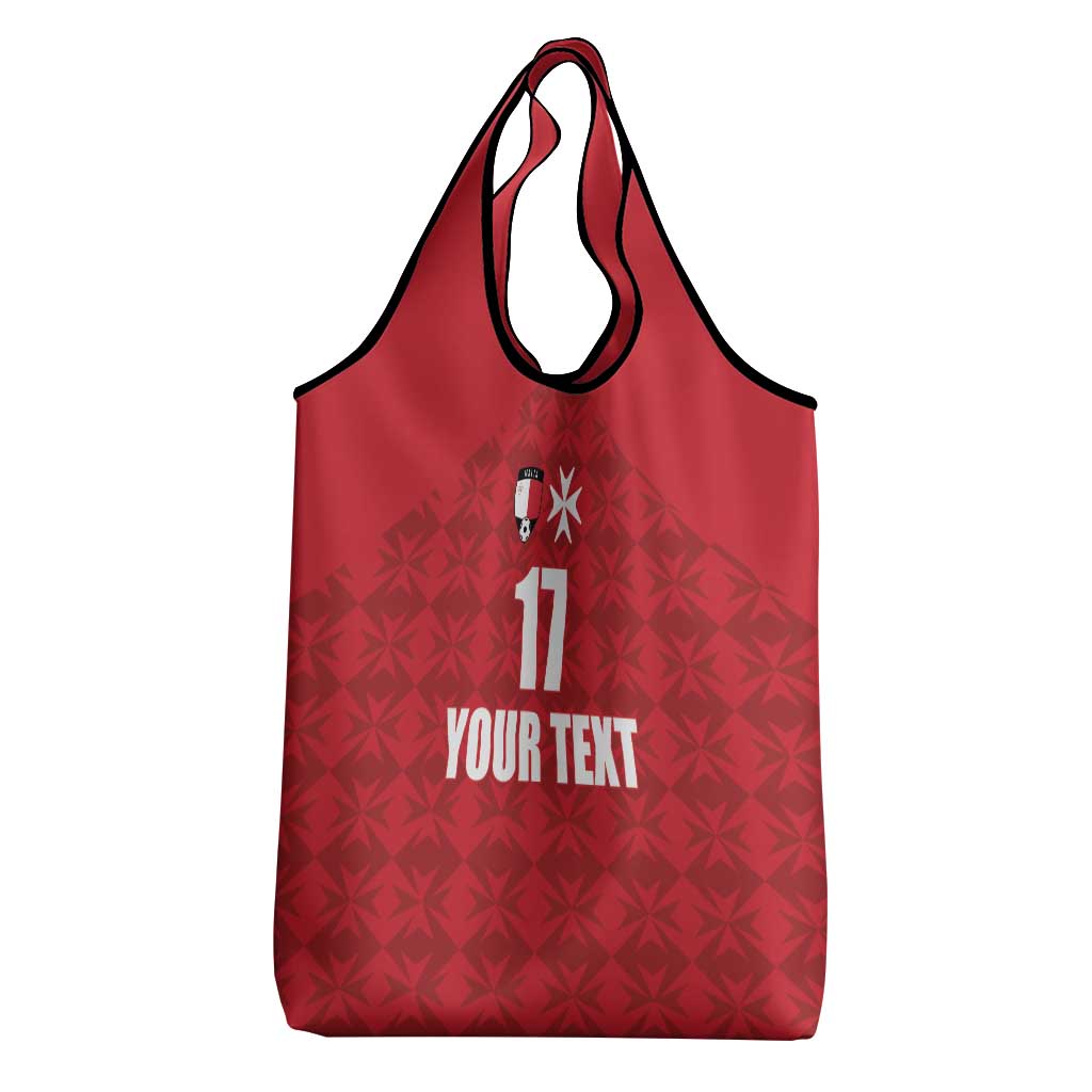Custom Malta Football Jersey Go Champions Grocery Bag Red Style