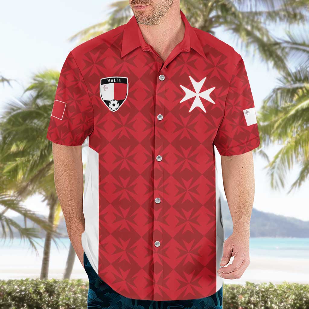 Custom Malta Football Jersey Go Champions Hawaiian Shirt Red Style