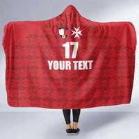 Custom Malta Football Jersey Go Champions Hooded Blanket Red Style