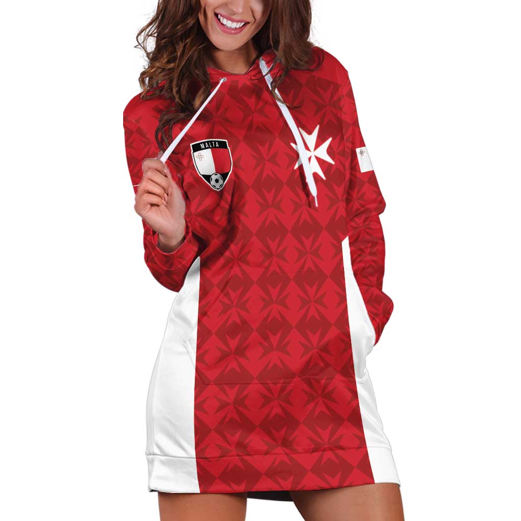 Custom Malta Football Jersey Go Champions Hoodie Dress Red Style