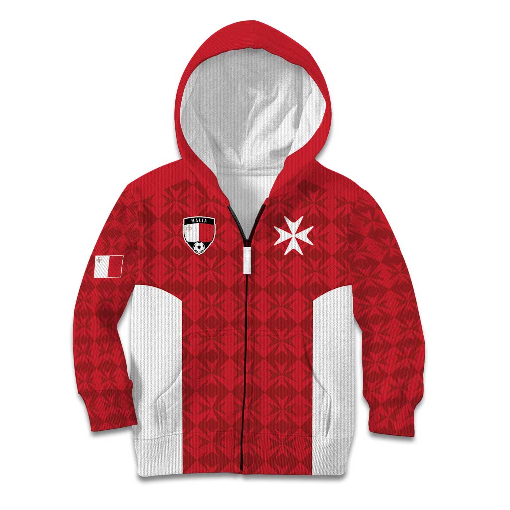 Custom Malta Football Jersey Go Champions Kid Hoodie Red Style