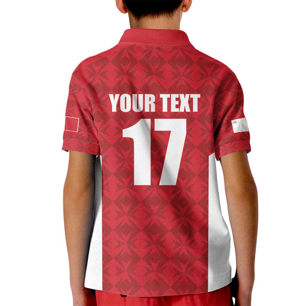 Custom Malta Football Jersey Go Champions Kid Polo Shirt Red Style