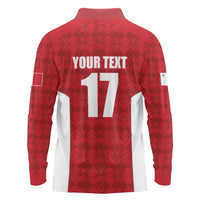 Custom Malta Football Jersey Go Champions Long Sleeve Polo Shirt Red Style