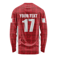Custom Malta Football Jersey Go Champions Long Sleeve Shirt Red Style
