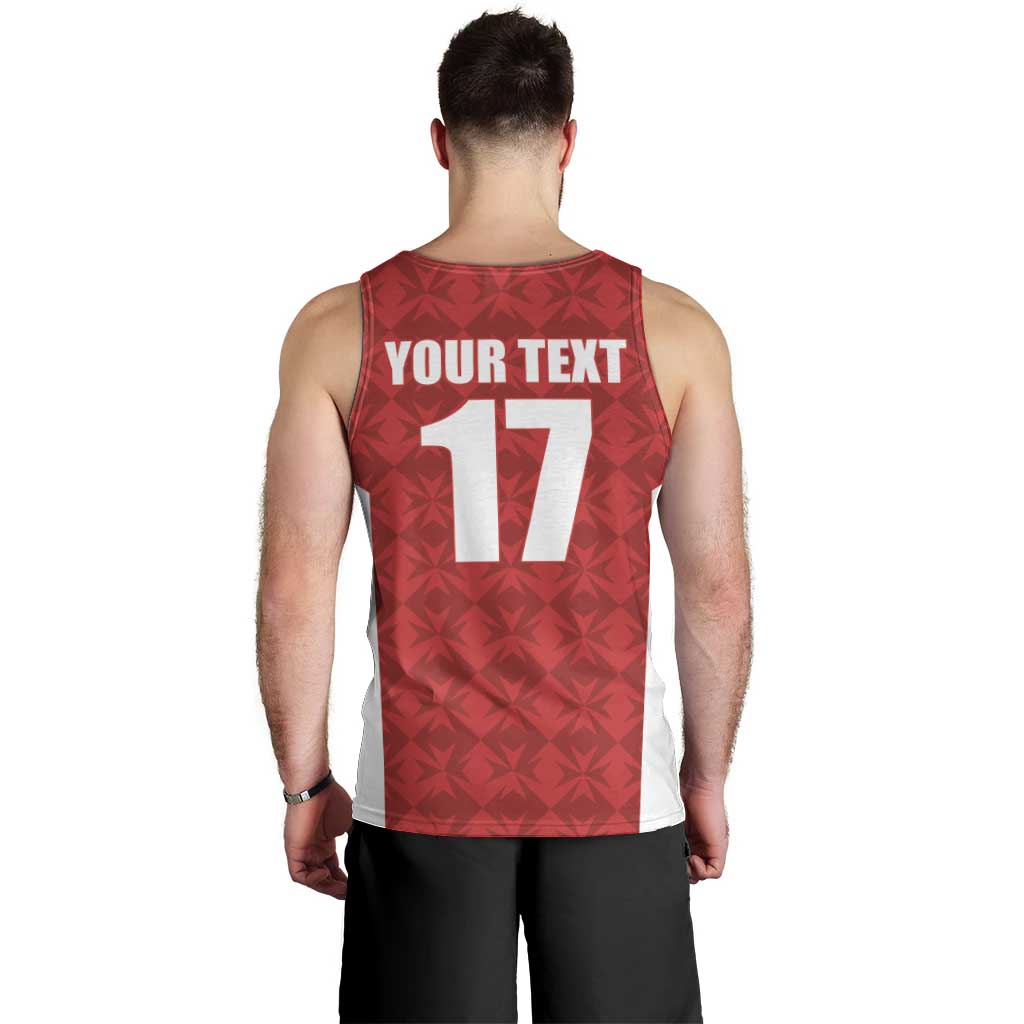 Custom Malta Football Jersey Go Champions Men Tank Top Red Style
