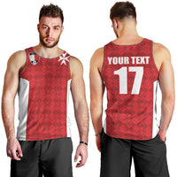 Custom Malta Football Jersey Go Champions Men Tank Top Red Style