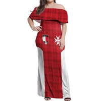 Custom Malta Football Jersey Go Champions Off Shoulder Maxi Dress Red Style
