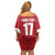 Custom Malta Football Jersey Go Champions Off Shoulder Short Dress Red Style