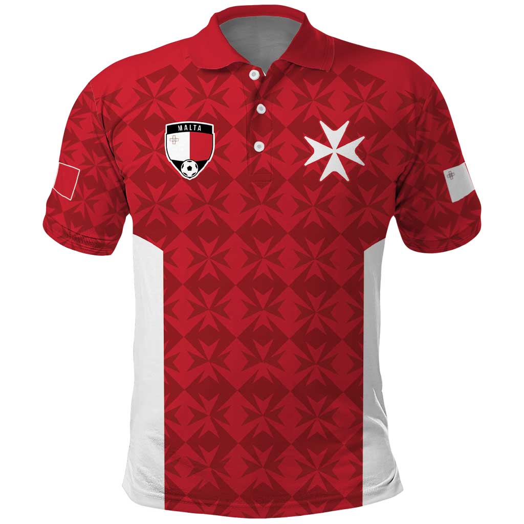 Custom Malta Football Jersey Go Champions Polo Shirt Red Style