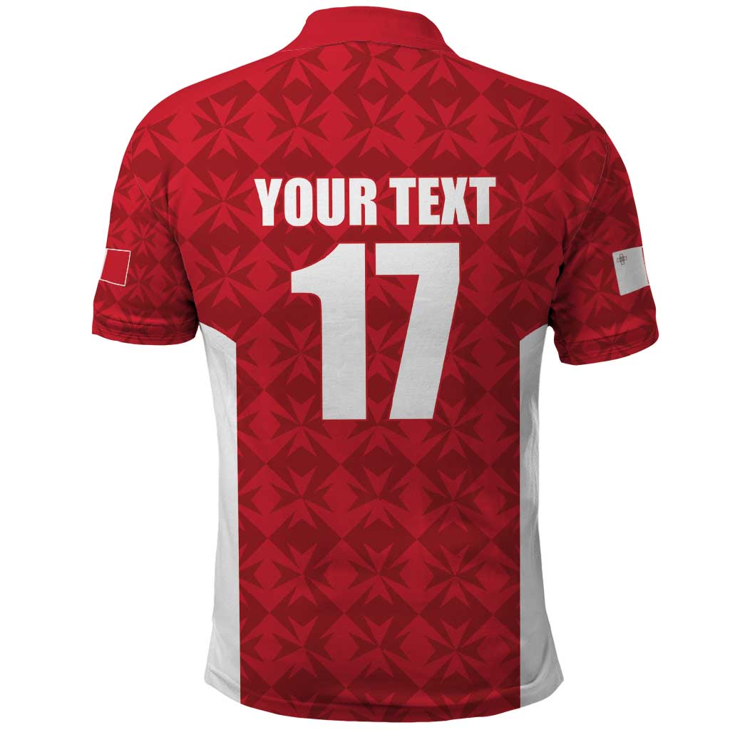 Custom Malta Football Jersey Go Champions Polo Shirt Red Style